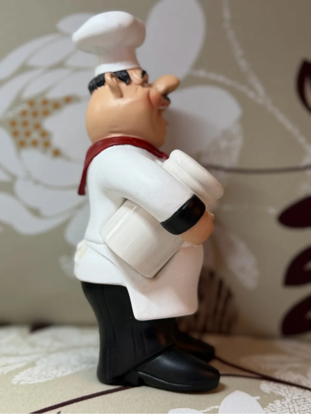 Fat Chef Salt and Pepper Shaker Set in White and Red